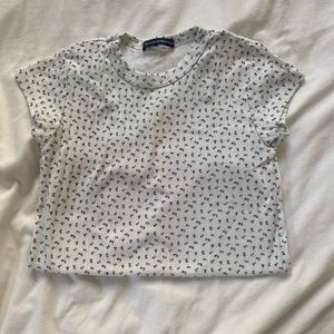 brandy melville floral baby tee